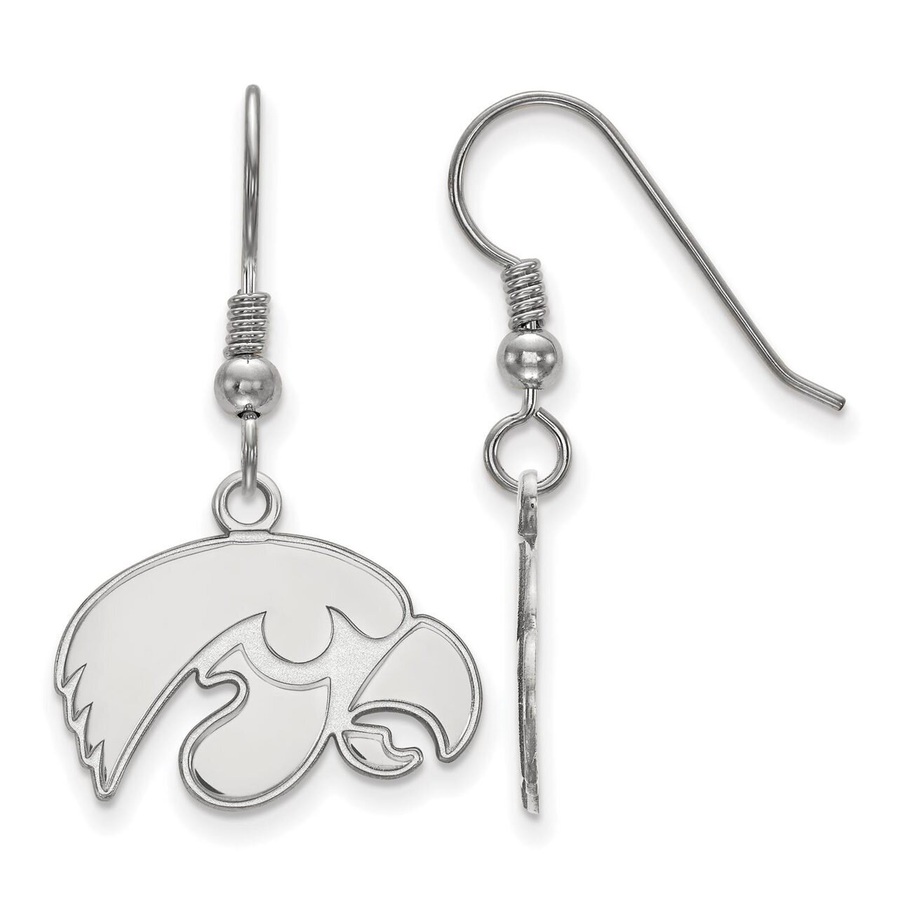 University of Iowa Small Dangle Earring Wire Sterling Silver SS007UIA