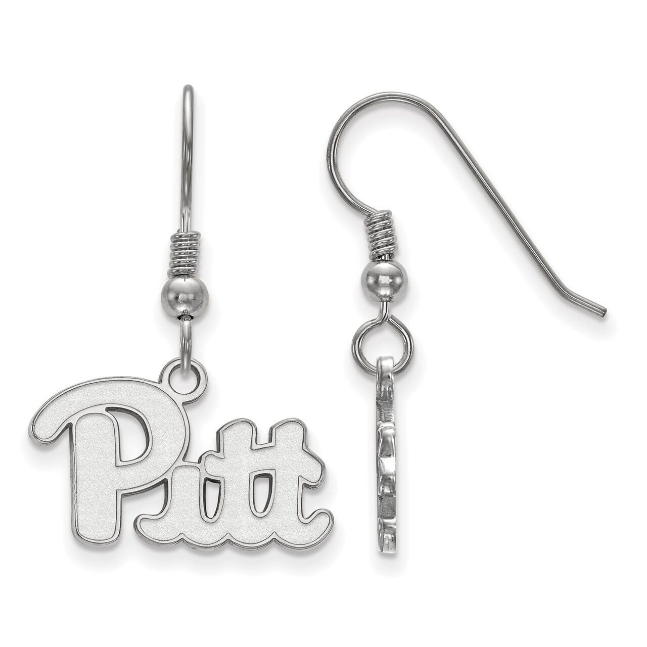 University of Pittsburgh Small Dangle Earring Wire Sterling Silver SS007UPI