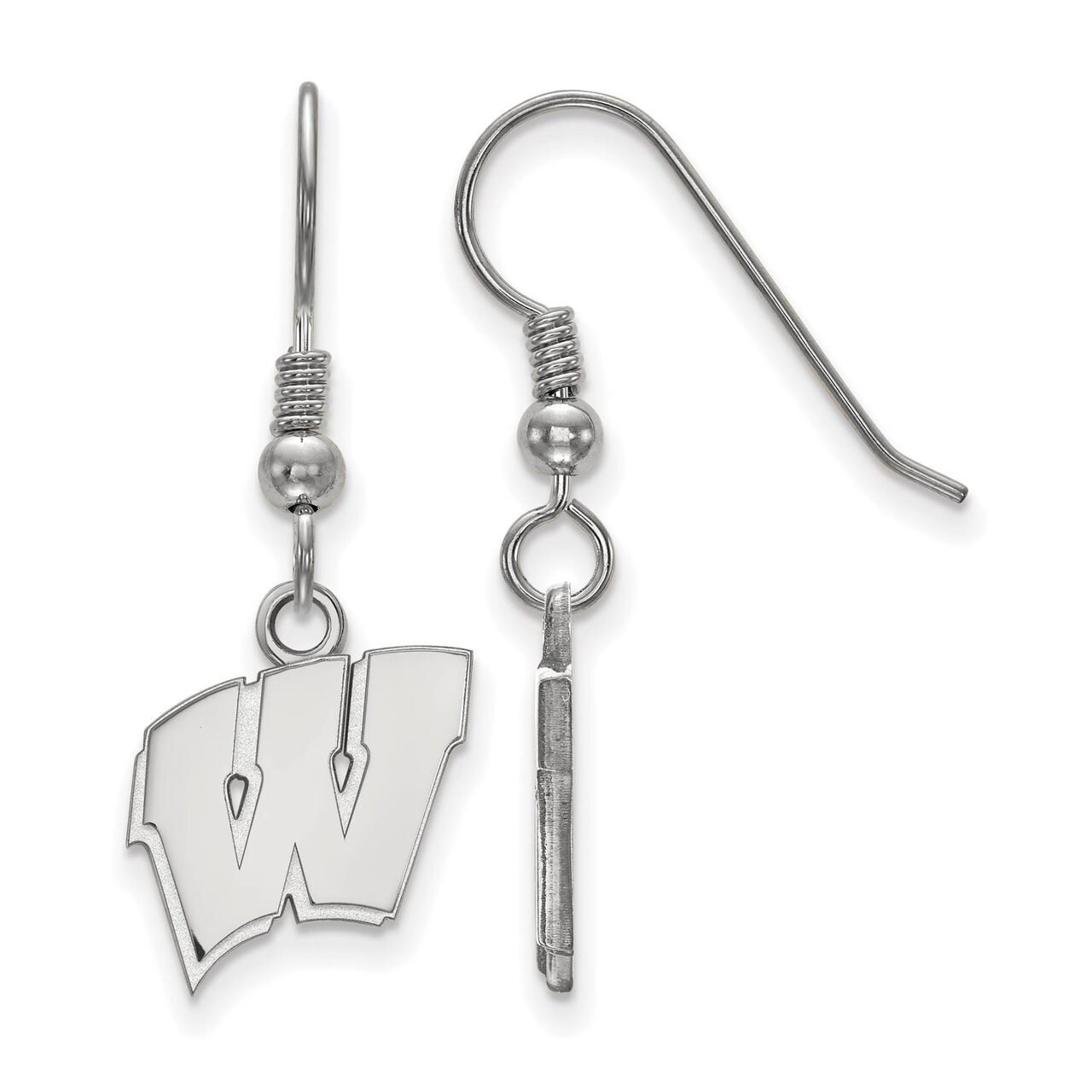 University of Wisconsin Small Dangle Earring Wire Sterling Silver SS007UWI, MPN: SS007UWI, 88677472…