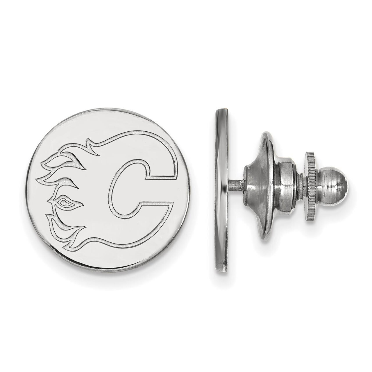 Calgary Flames Lapel Pin Sterling Silver SS008FLA