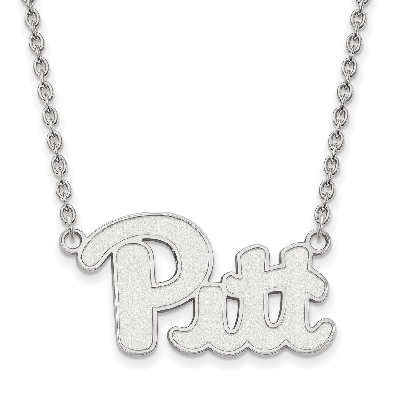 University of Pittsburgh Large Enamel Pendant with Chain Necklace Sterling Silver SS010UPI-18, MPN:…