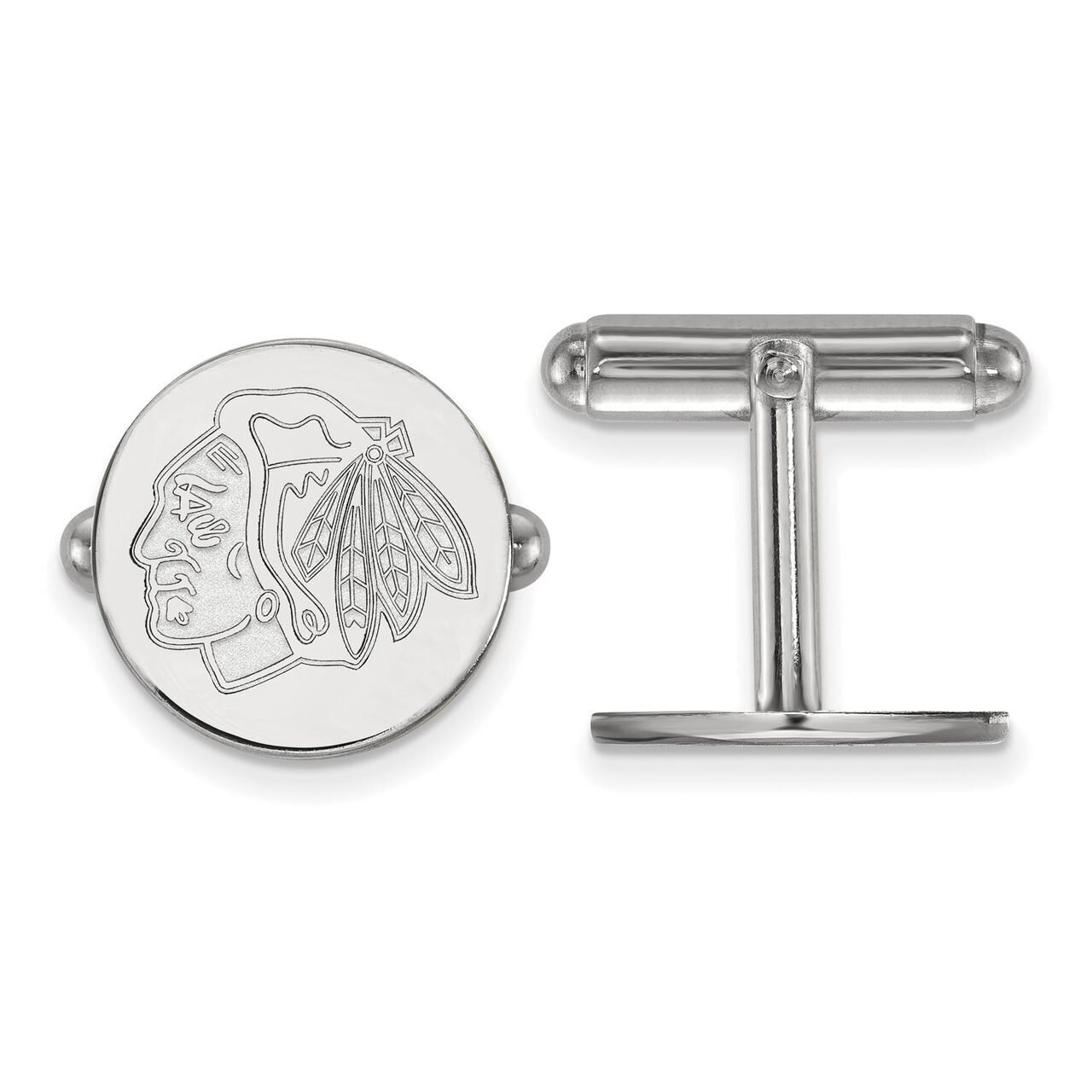 Chicago Blackhawks Cufflinkss Sterling Silver SS012BLA, MPN: SS012BLA, 886774746760