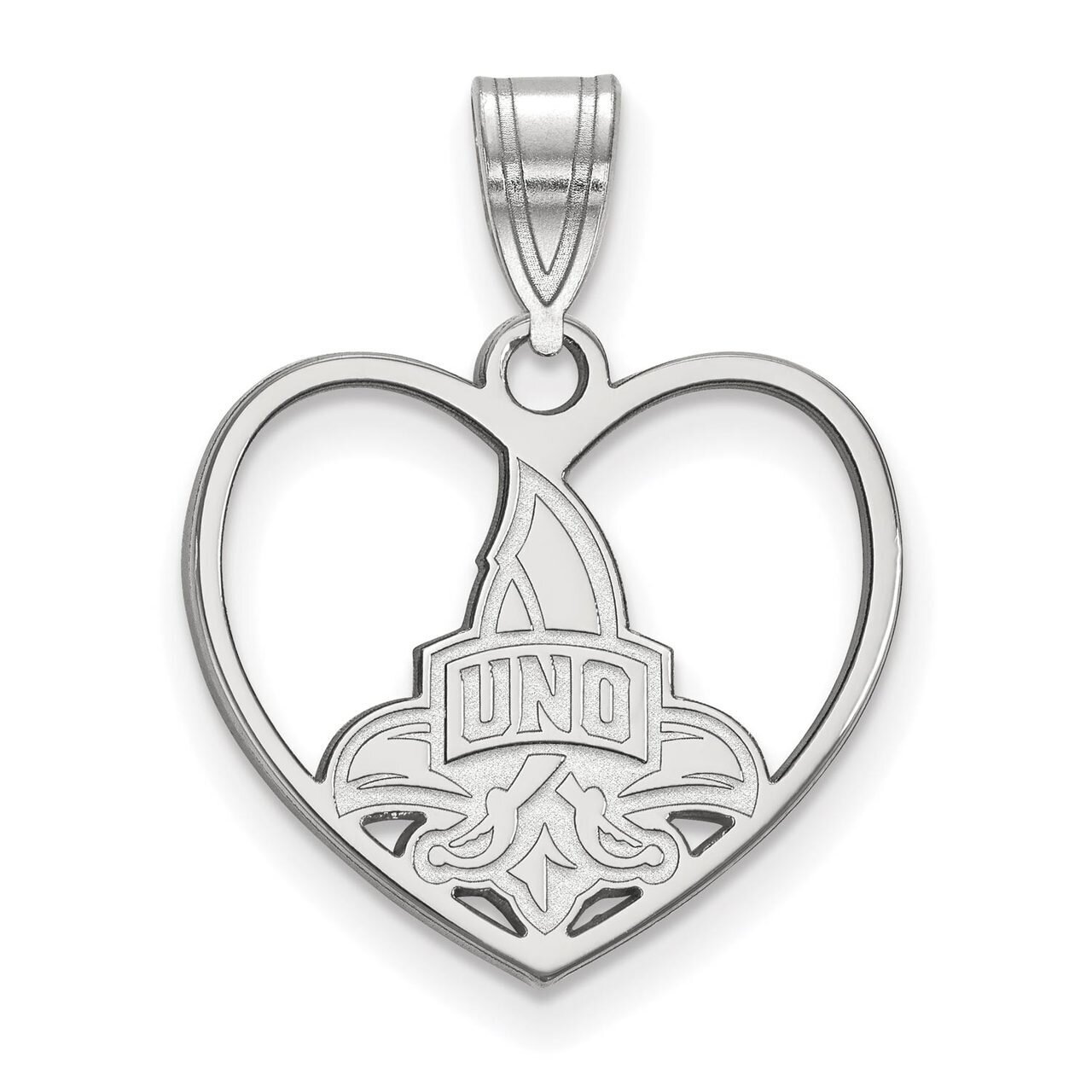 University of New Orleans Pendant in Heart Sterling Silver SS012UNO, MPN: SS012UNO, 886774723532