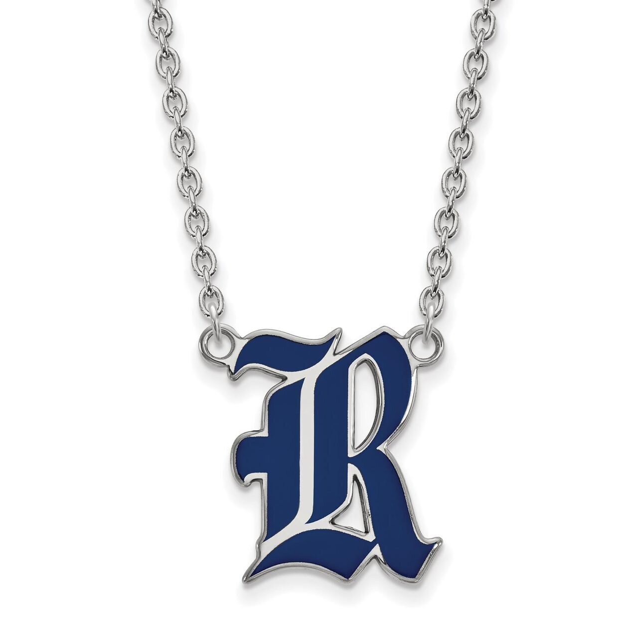 Rice University Large Enamel Pendant with Chain Necklace Sterling Silver SS012WMR-18, MPN: SS012WMR…