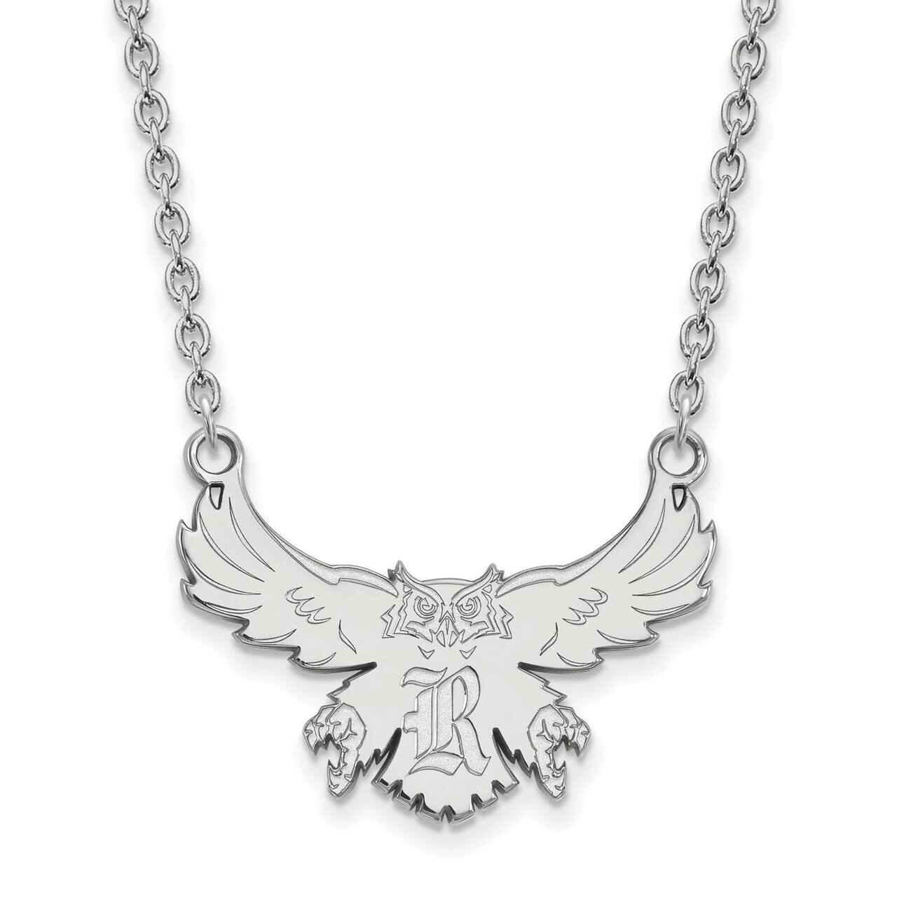 Rice University Large Pendant with Chain Necklace Sterling Silver SS013WMR-18, MPN: SS013WMR-18, 88…
