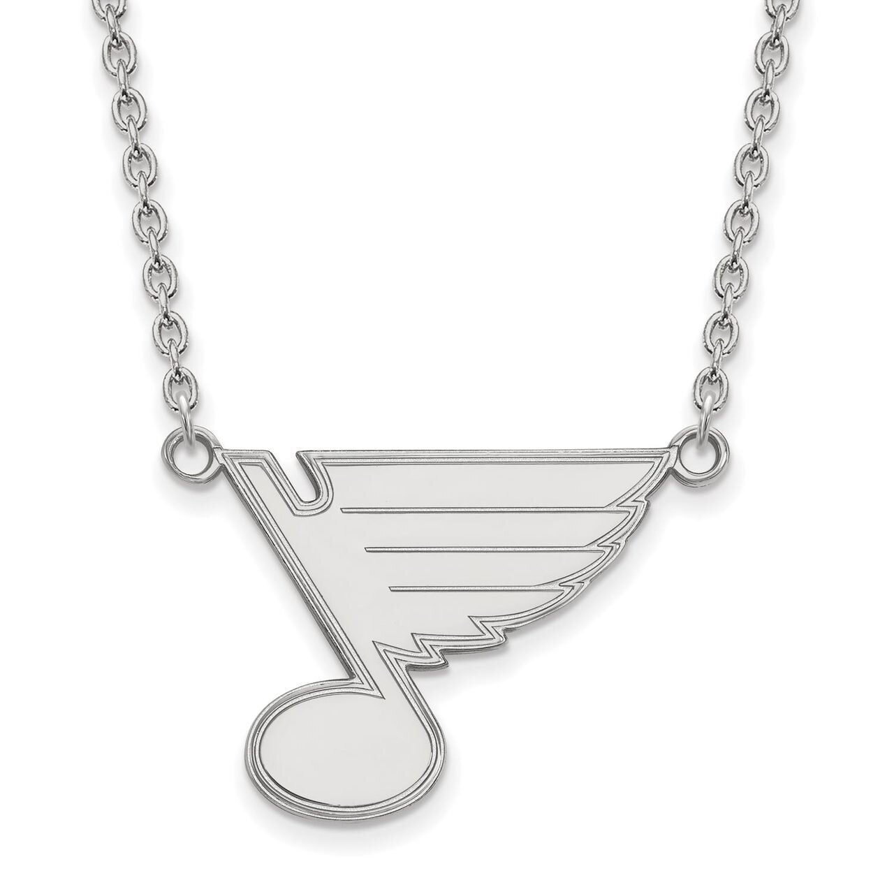 Saint Louis Blues Large Pendant with Chain Necklace Sterling Silver SS014BLE-18, MPN: SS014BLE-18, …