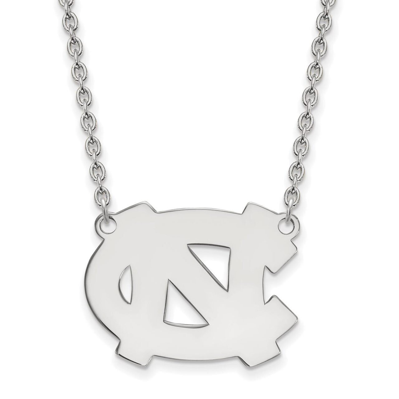 University of North Carolina Large Pendant with Chain Necklace Sterling Silver SS015UNC-18, MPN: SS…