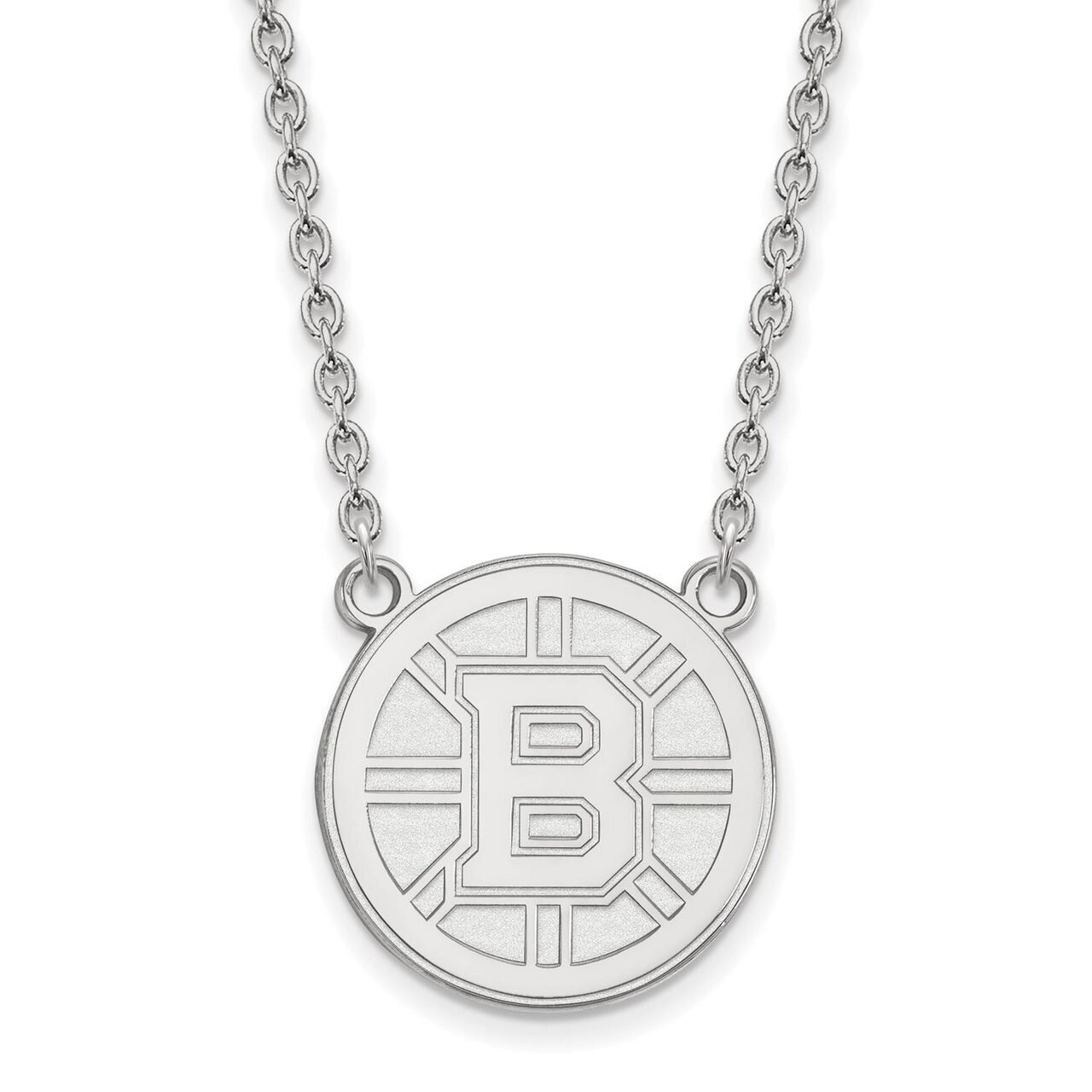 Boston Bruins Large Pendant with Chain Necklace Sterling Silver SS016BRI-18, MPN: SS016BRI-18, 8867…