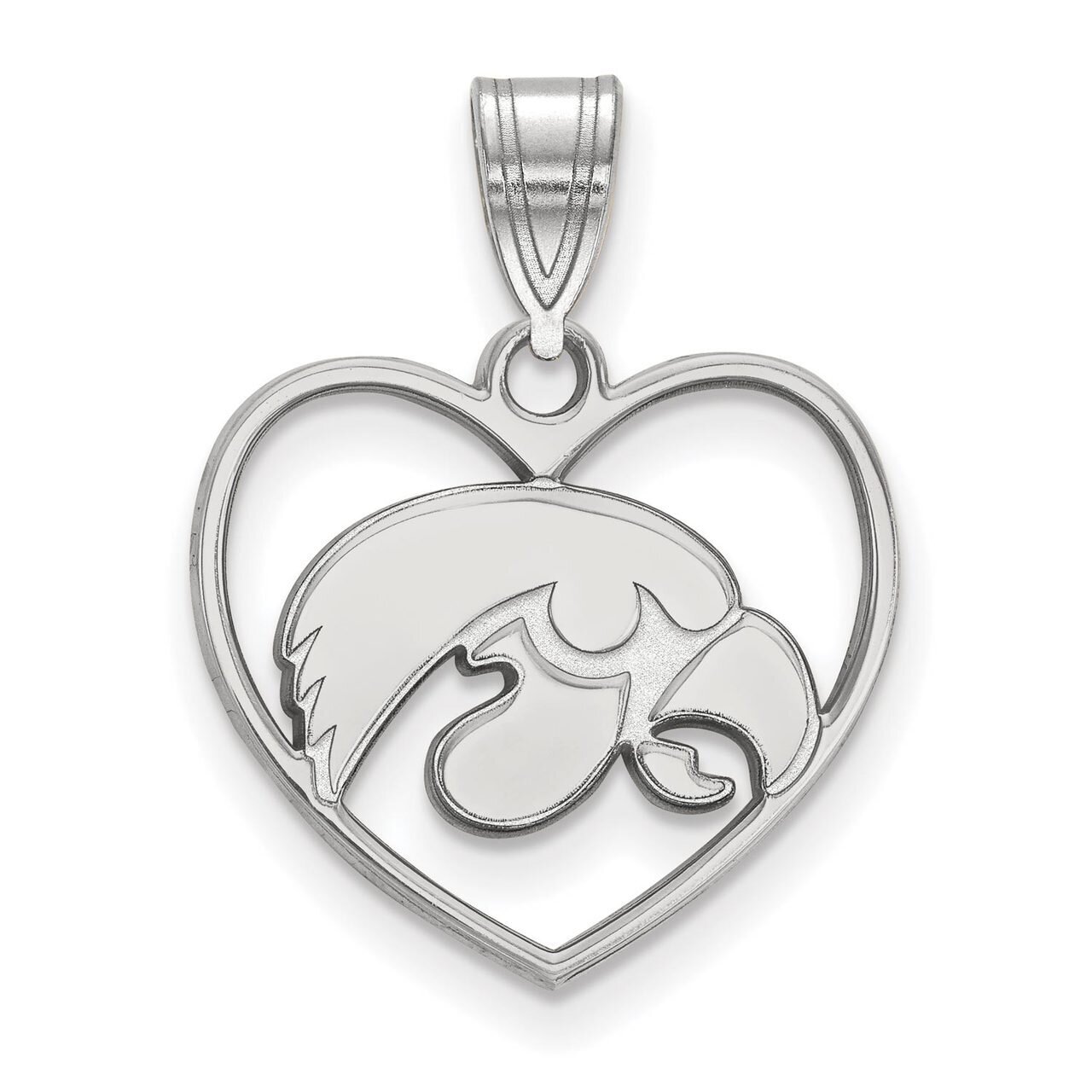 University of Iowa Pendant in Heart Sterling Silver SS017UIA, MPN: SS017UIA, 886774723594