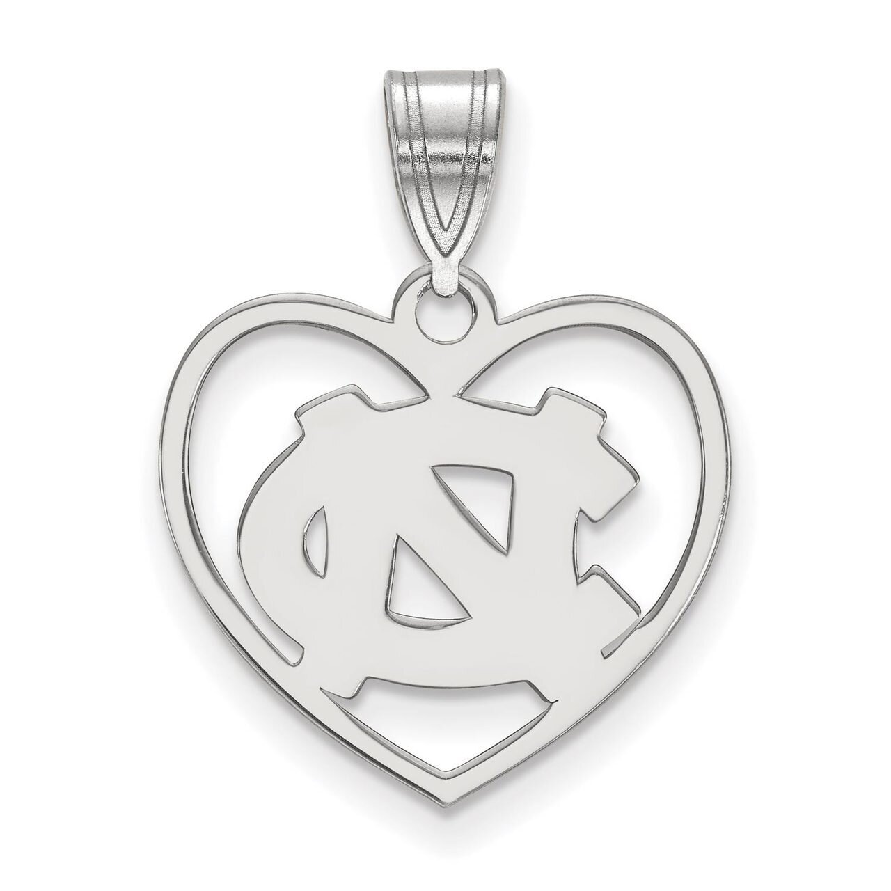 University of North Carolina Pendant in Heart Sterling Silver SS017UNC, MPN: SS017UNC, 886774723624