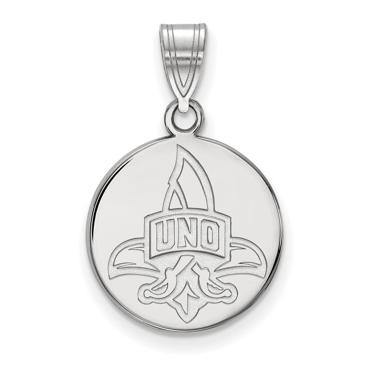 University of New Orleans Medium Disc Pendant Sterling Silver SS017UNO, MPN: SS017UNO, 886774714134