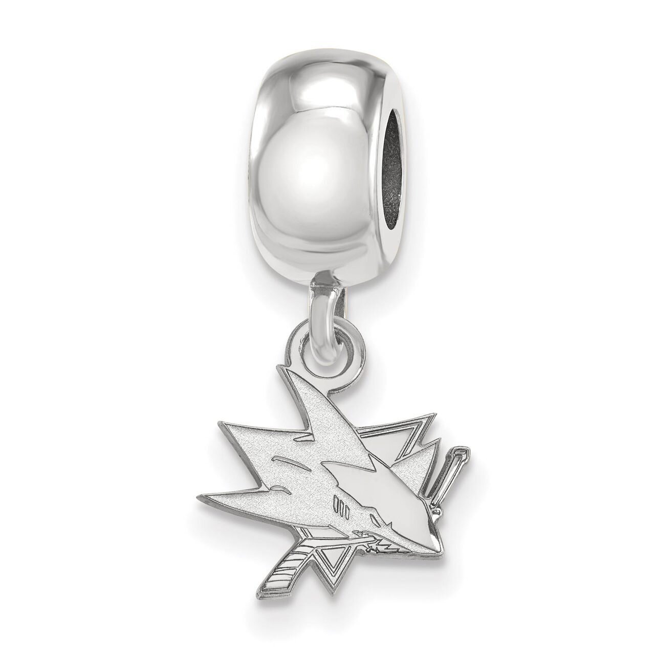 San Jose Sharks Bead Charm x-Small Dangle Sterling Silver SS018SHA, MPN: SS018SHA, 886774763873