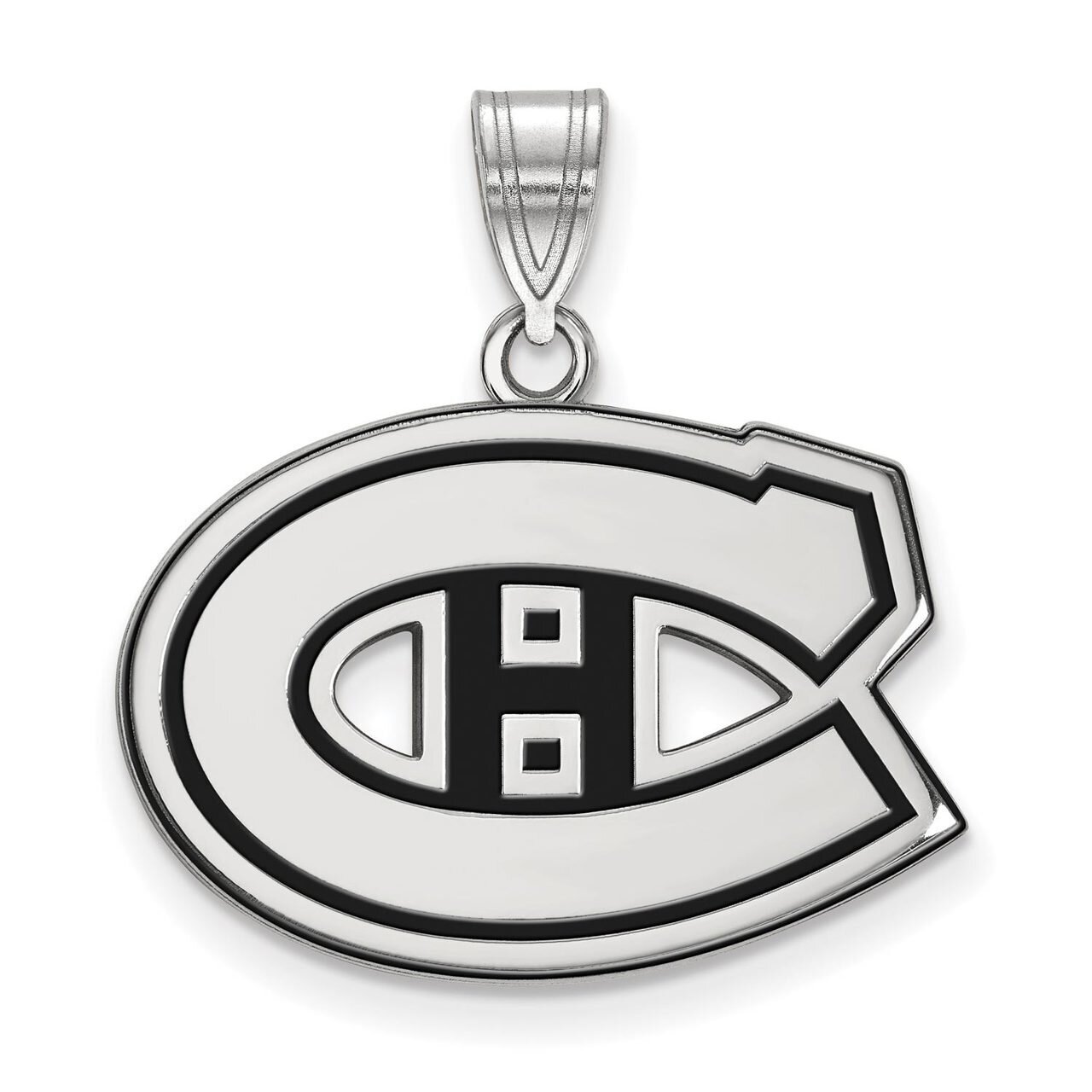 Montreal Canadiens Medium Enamel Pendant Sterling Silver SS019CAN