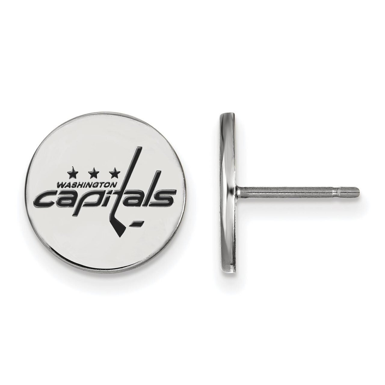 Washington Capitals Small Enamel Disc Earring Sterling Silver SS019CAP, MPN: SS019CAP, 886774958712