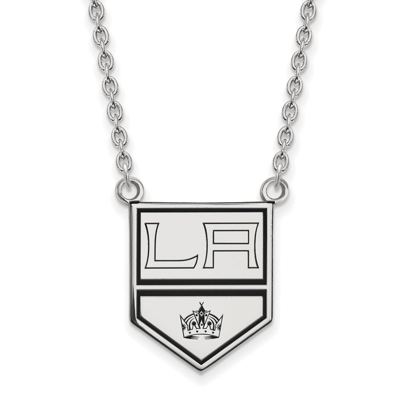 Los Angeles Kings Large Enamel Pendant with Chain Necklace Sterling Silver SS020KIN-18, MPN: SS020K…