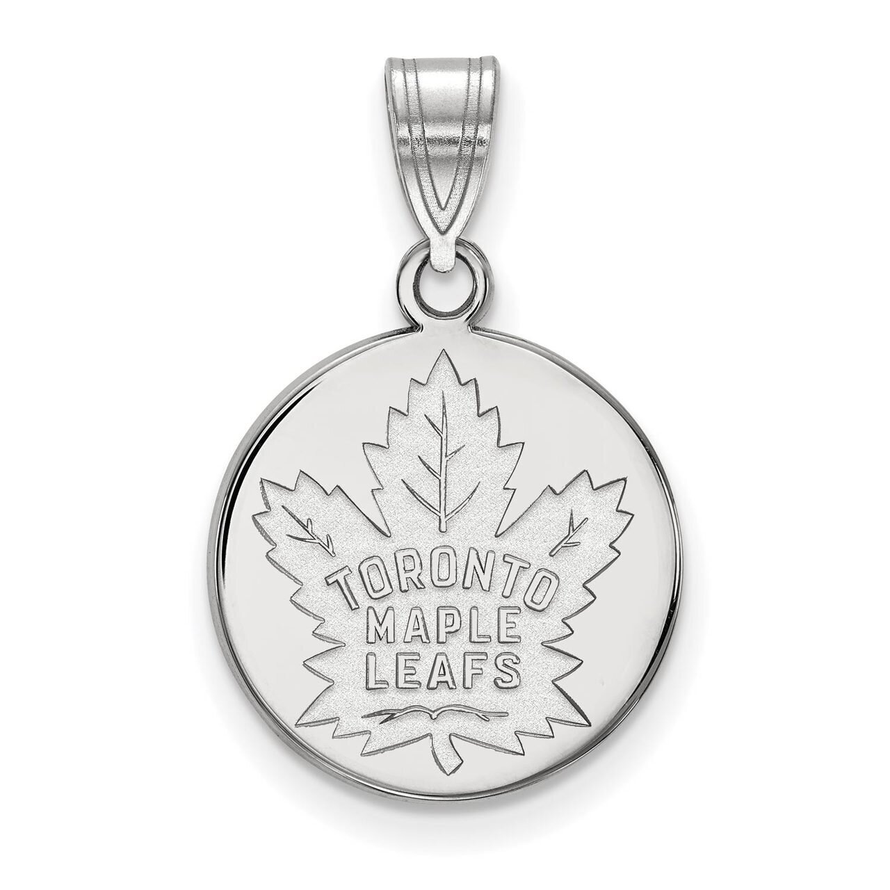 Toronto Maple Leafs Medium Disc Pendant Sterling Silver SS020MLE, MPN: SS020MLE, 886774747842