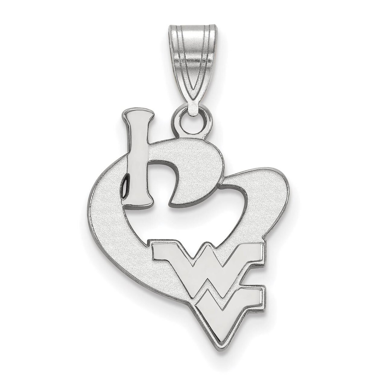 West Virginia University Large I love Logo Pendant Sterling Silver SS020WVU, MPN: SS020WVU, 8867747…