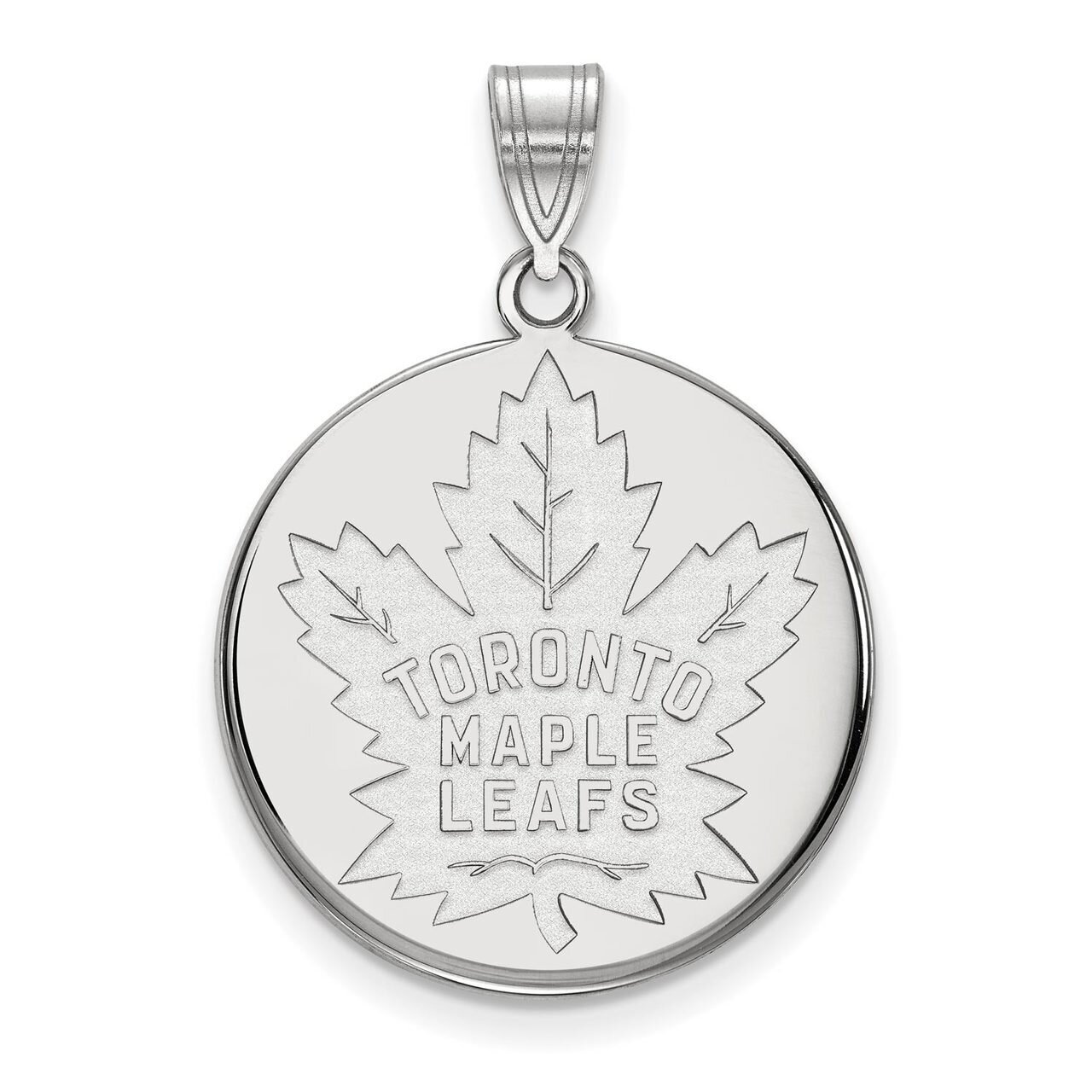 Toronto Maple Leafs Large Disc Pendant Sterling Silver SS022MLE