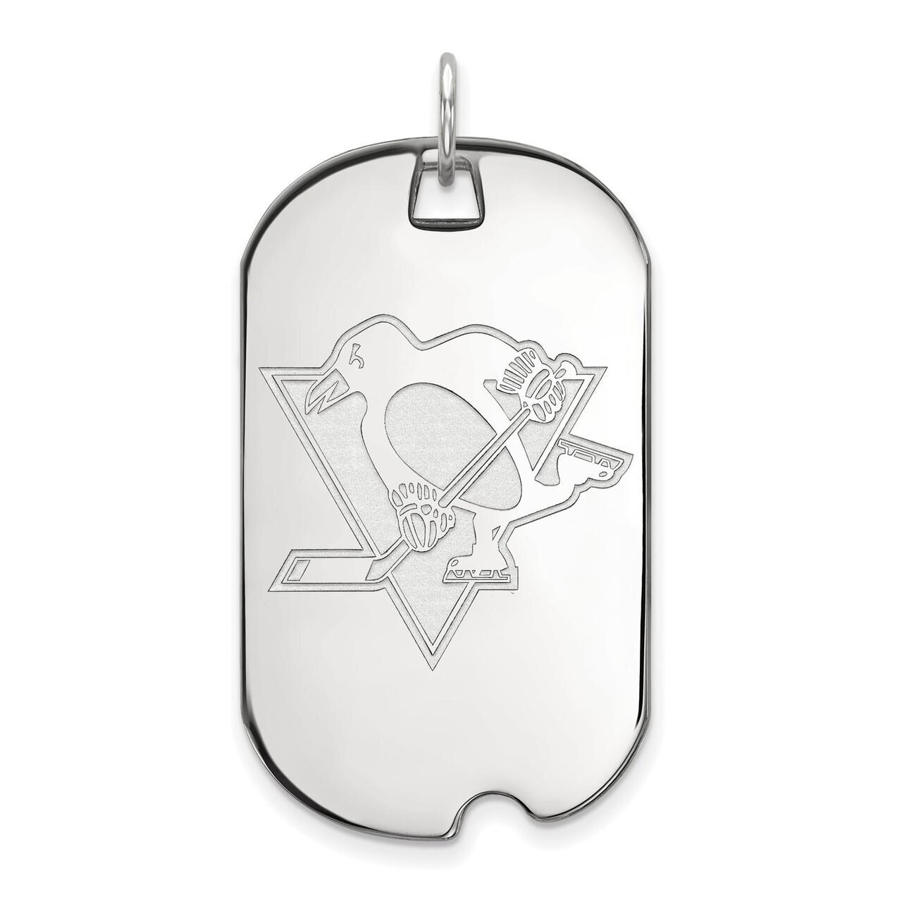 Pittsburh Penguins Large Dog Tag Sterling Silver SS025PEN