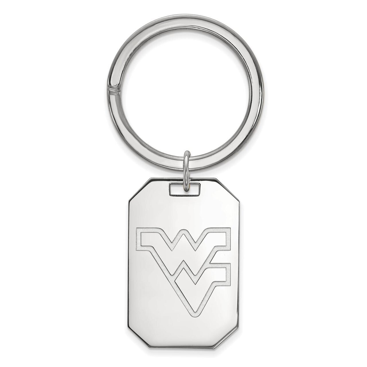 West Virginia University Key Chain Sterling Silver SS026WVU