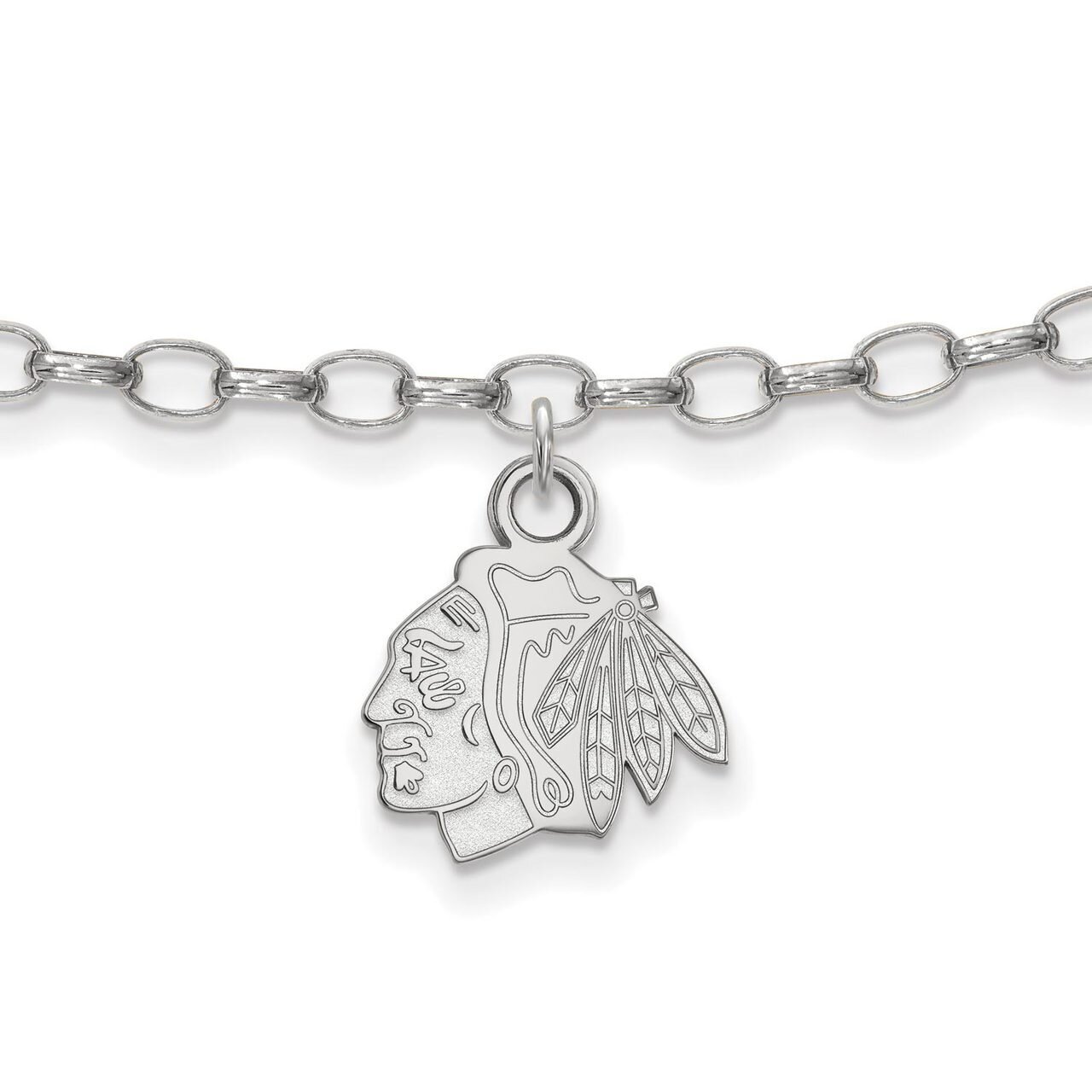 Chicago Blackhawks Anklet Sterling Silver SS027BLA, MPN: SS027BLA, 886774959221