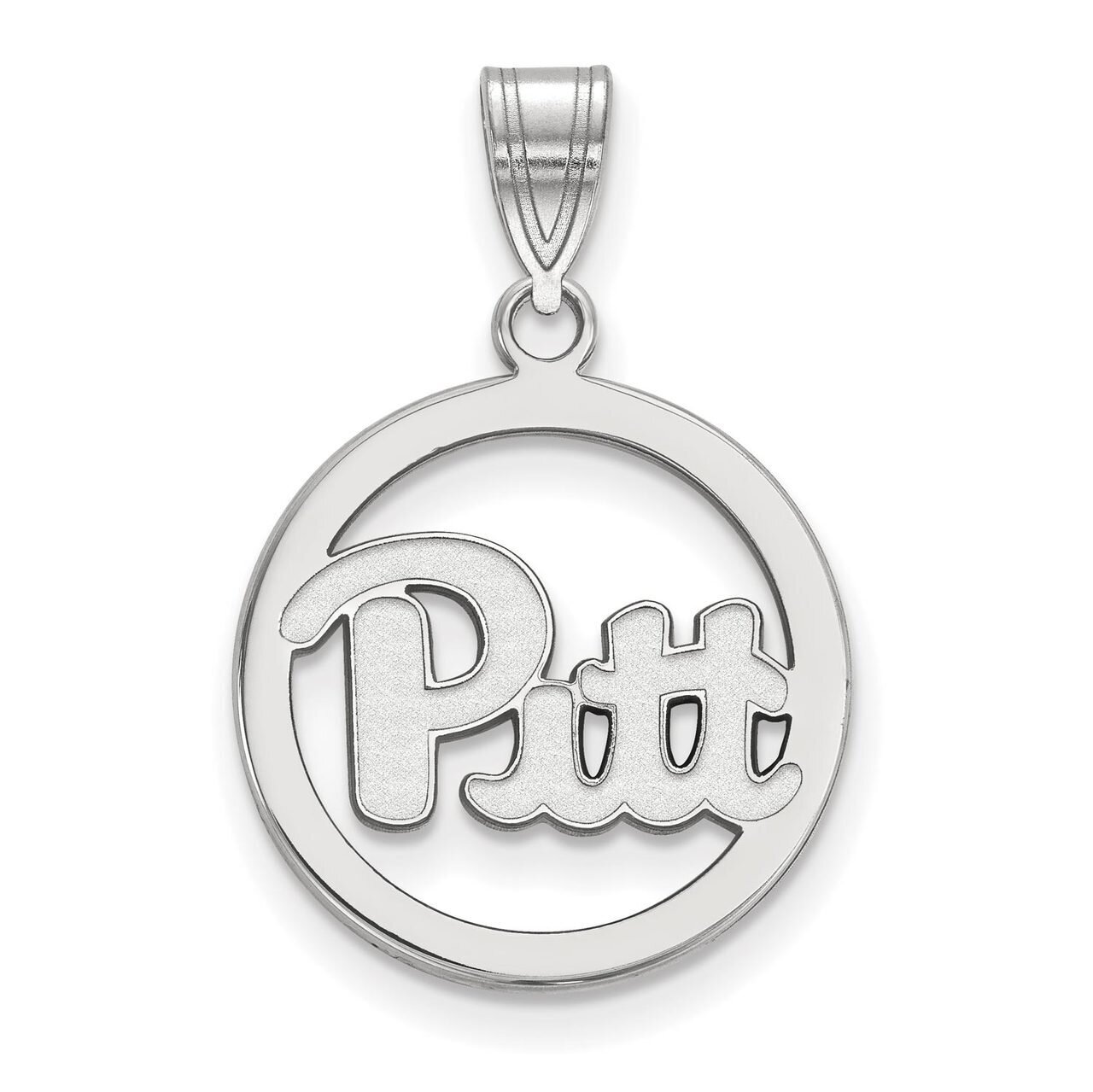 University of Pittsburgh Sm Pendant in Circle Sterling Silver SS027UPI