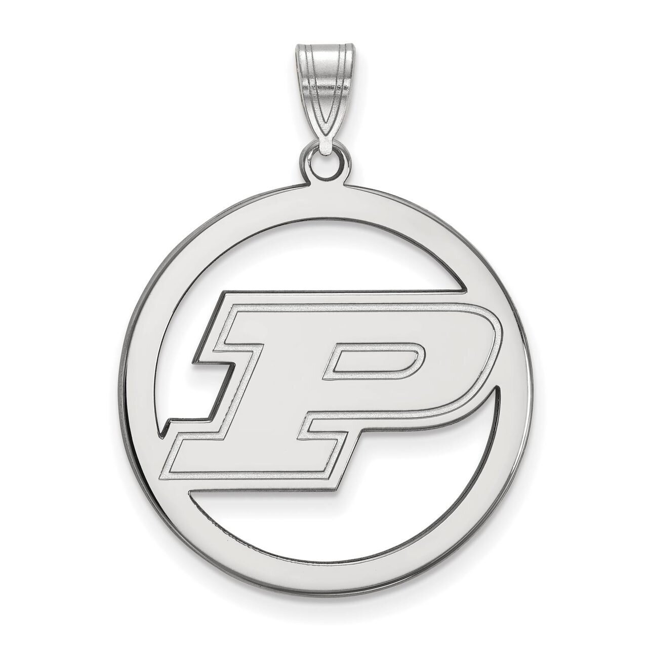 Purdue L Pendant in Circle Sterling Silver SS029PU, MPN: SS029PU, 886774696454