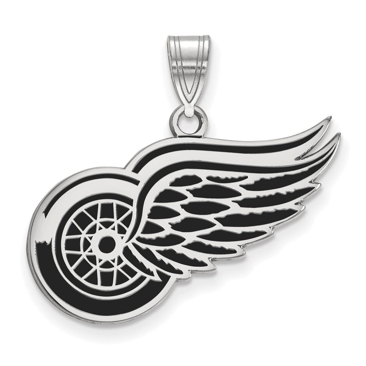 Detroit Red Wings Large Enamel Pendant Sterling Silver SS029RWI, MPN: SS029RWI, 886774748269