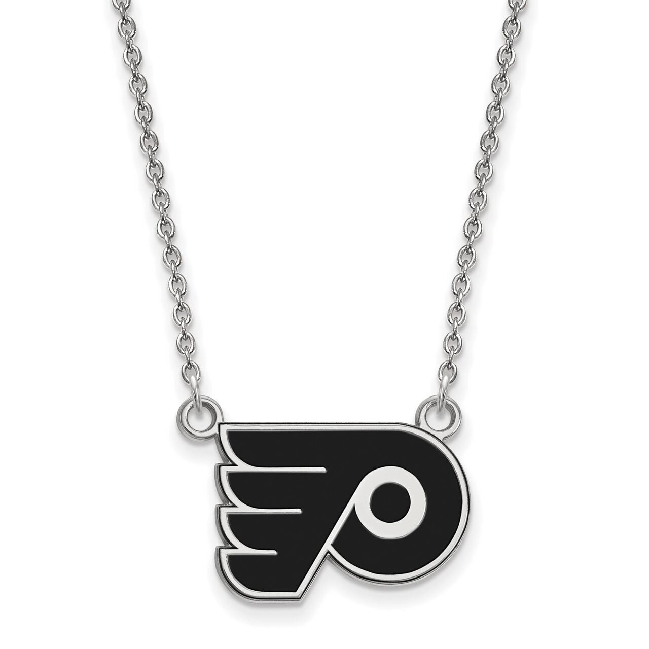 Philadelphia Flyers Small Enamel Pendant with Chain Necklace Sterling Silver SS030FLY-18, MPN: SS03…