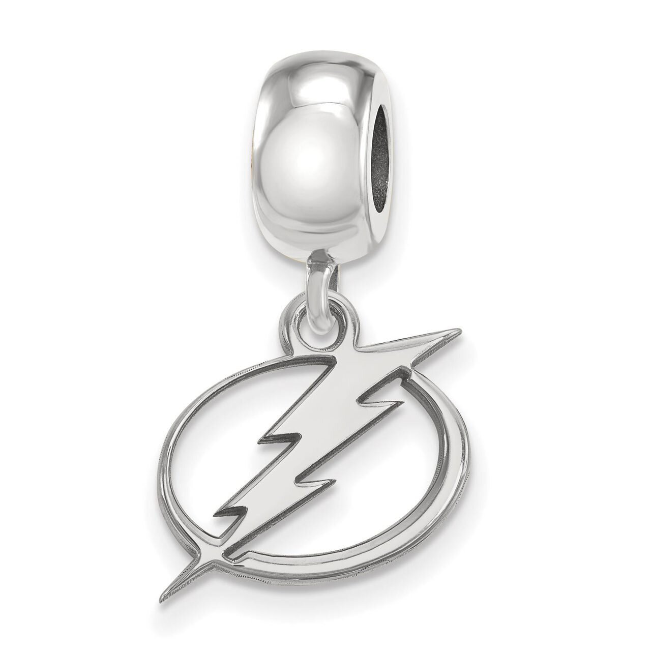 Tampa Bay Ligtning Bead Charm Small Dangle Sterling Silver SS031LIG