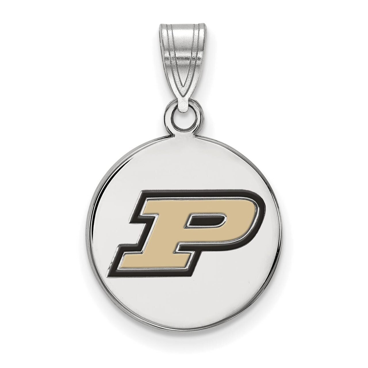 Purdue Medium Enamel Disc Pendant Sterling Silver SS033PU, MPN: SS033PU, 886774696270