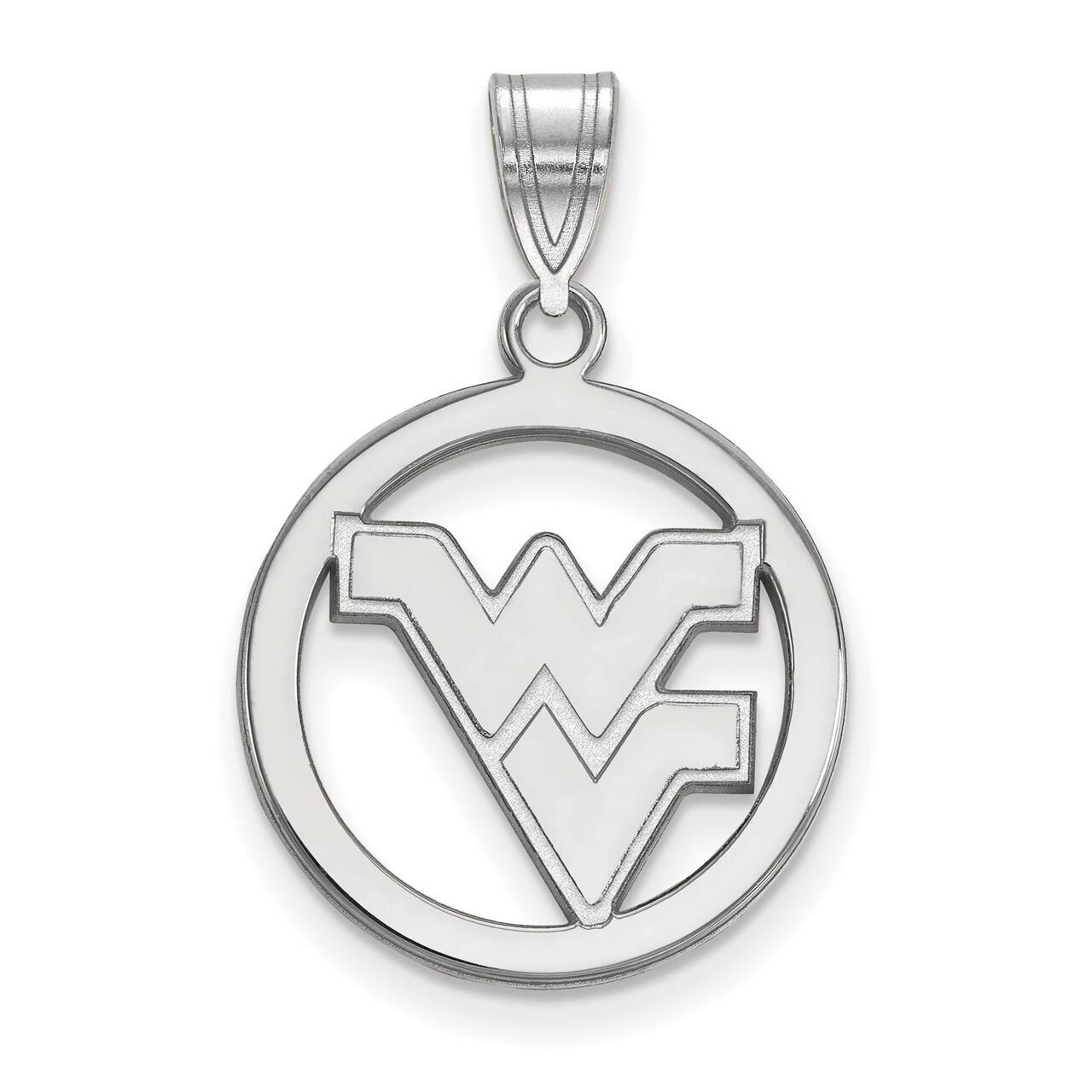 West Virginia University Sm Pendant in Circle Sterling Silver SS033WVU, MPN: SS033WVU, 886774721873