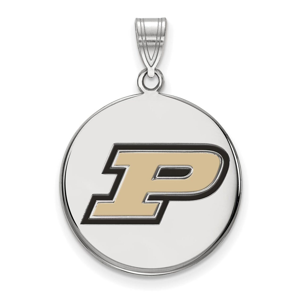 Purdue Large Enamel Disc Pendant Sterling Silver SS034PU, MPN: SS034PU, 886774696461