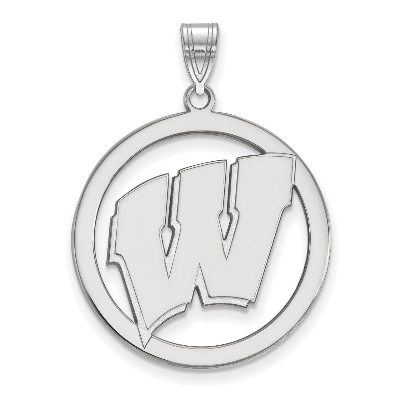 University of Wisconsin L Pendant in Circle Sterling Silver SS034UWI, MPN: SS034UWI, 886774725697