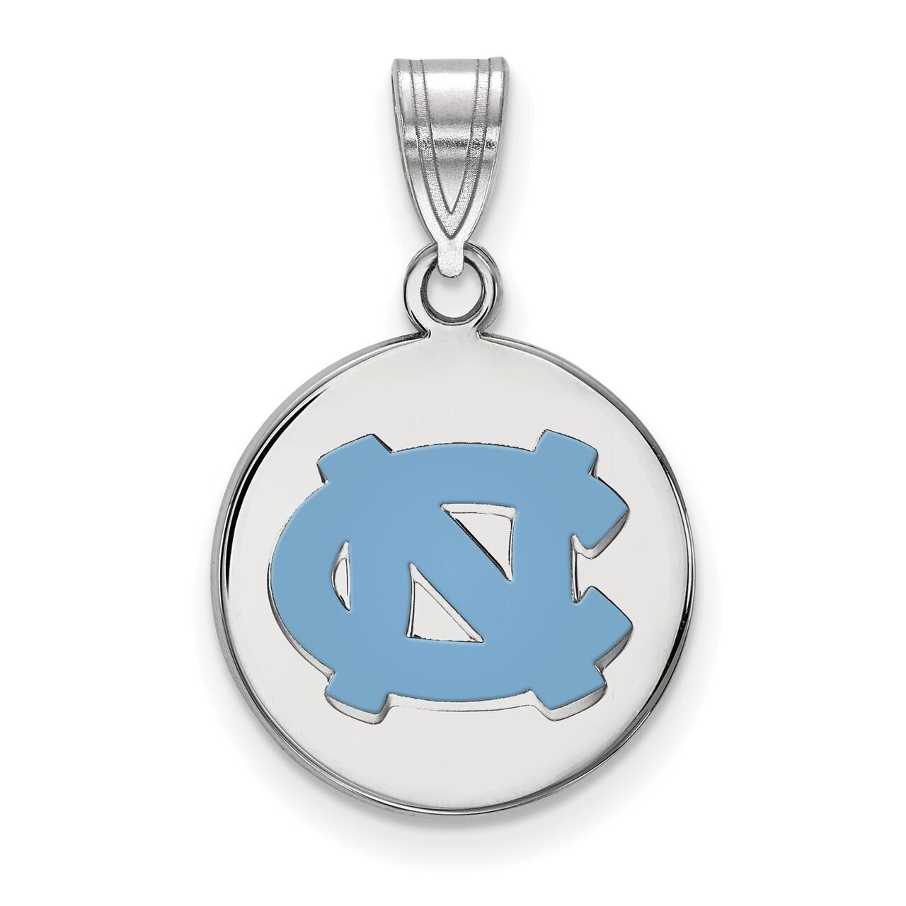 University of North Carolina Medium Enamel Disc Pendant Sterling Silver SS035UNC, MPN: SS035UNC, 88…