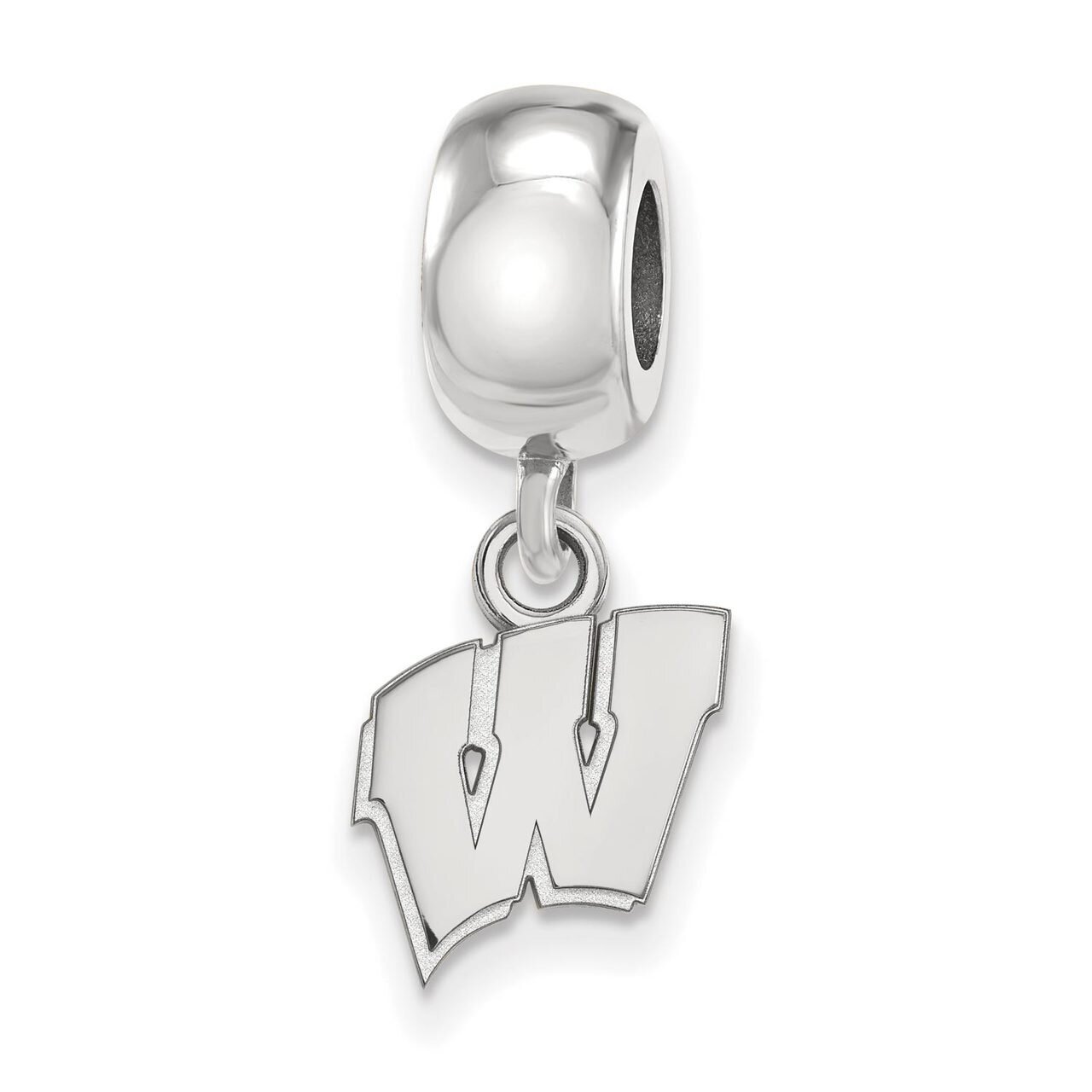 University of Wisconsin Bead Charm x-Small Dangle Sterling Silver SS035UWI