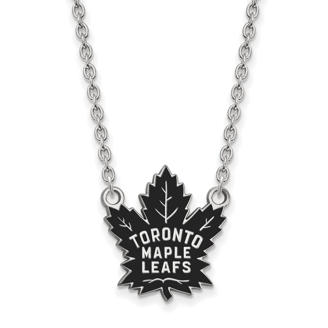 Toronto Maple Leafs Large Enamel Pendant with Chain Necklace Sterling Silver SS036MLE-18, MPN: SS03…