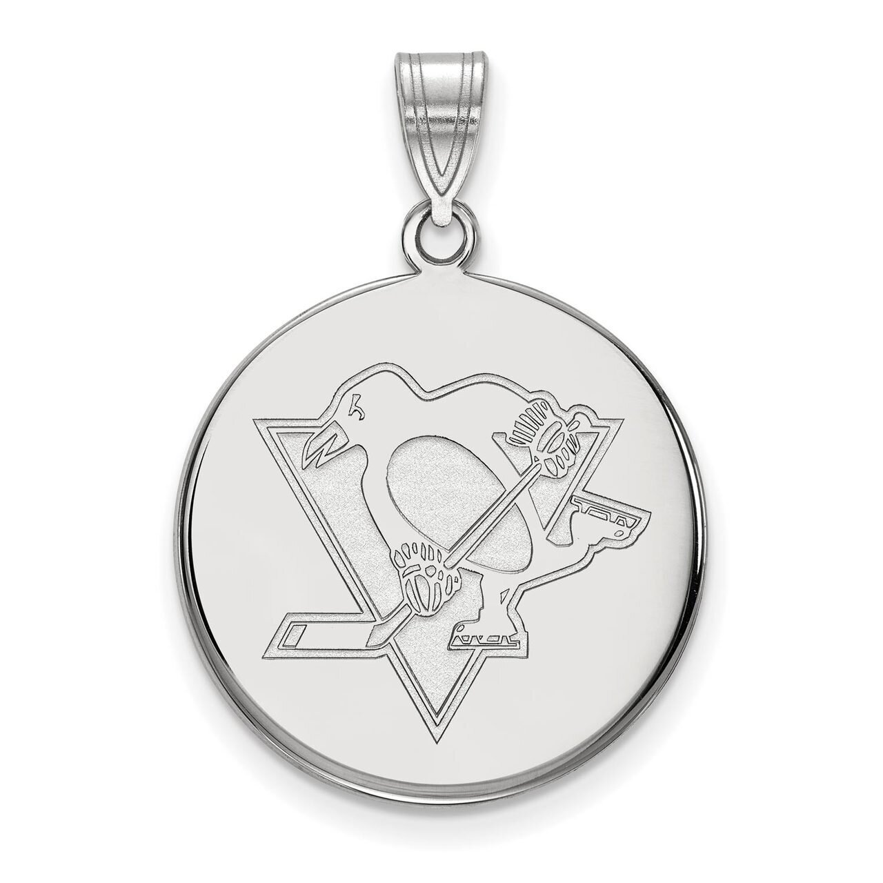 Pittsburh Penguins Large Disc Pendant Sterling Silver SS036PEN, MPN: SS036PEN, 886774748474