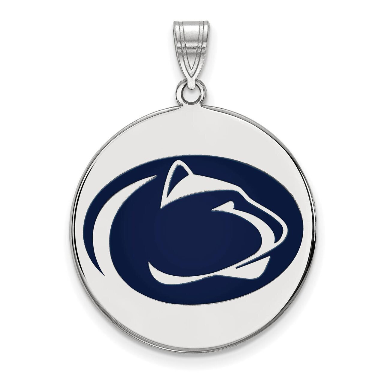 Penn State University x-Large Enamel Disc Pendant Sterling Silver SS037PSU, MPN: SS037PSU, 88677469…
