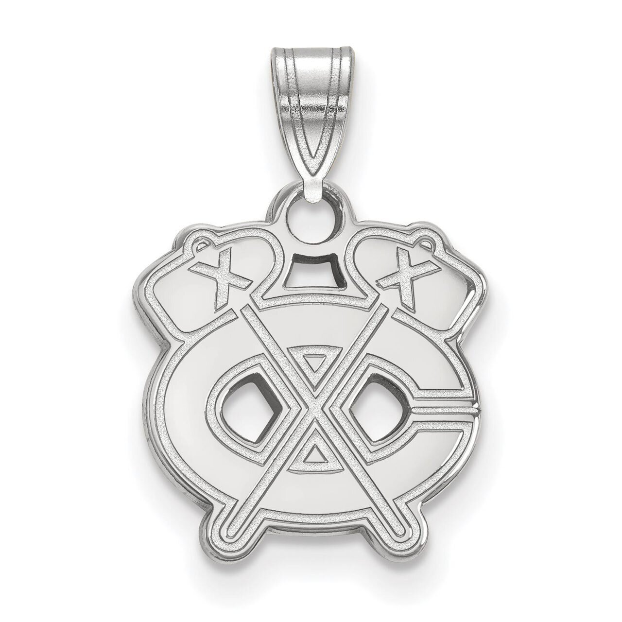 Chicago Blackhawks Small Pendant Sterling Silver SS038BLA, MPN: SS038BLA, 886774748535