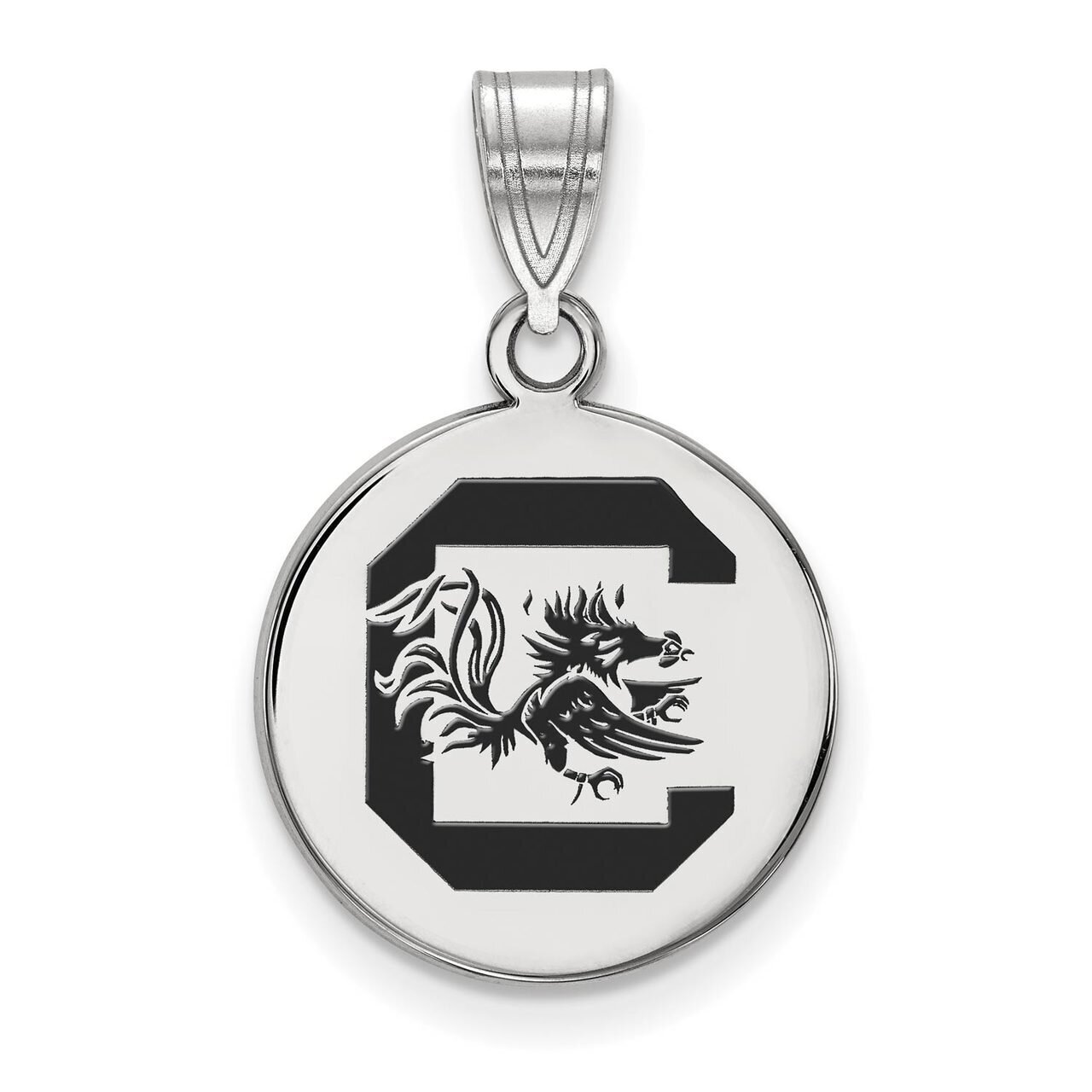 University of South Carolina Medium Enamel Disc Pendant Sterling Silver SS040USO, MPN: SS040USO, 88…