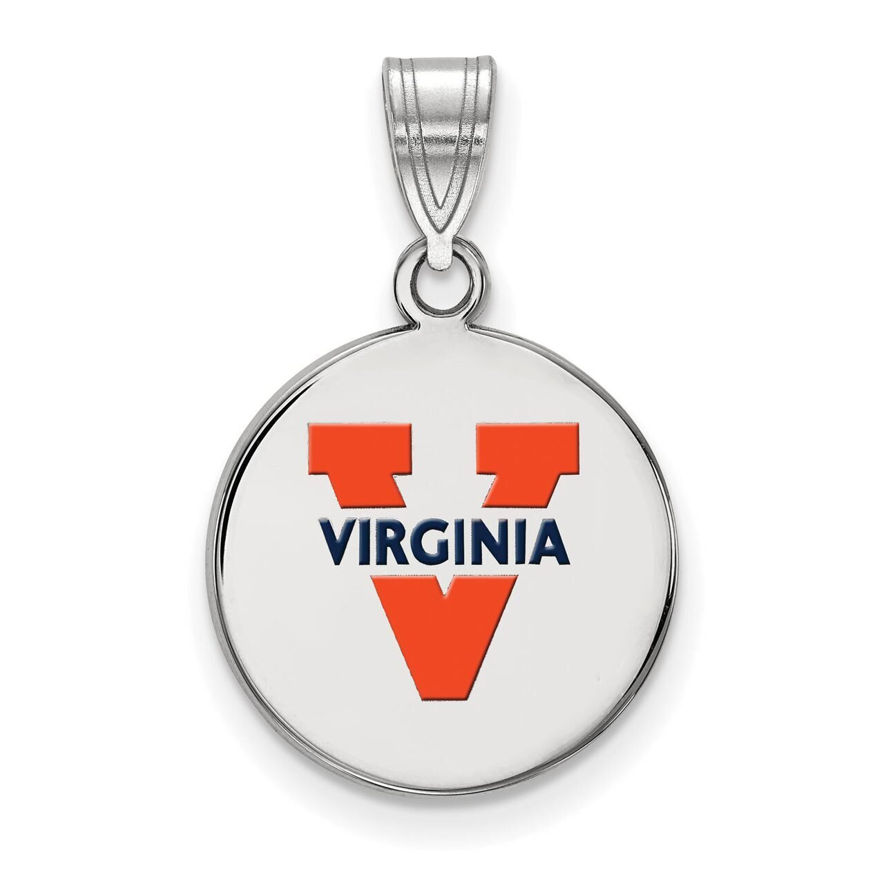 University of Virginia Medium Enamel Disc Pendant Sterling Silver SS040UVA, MPN: SS040UVA, 88677471…