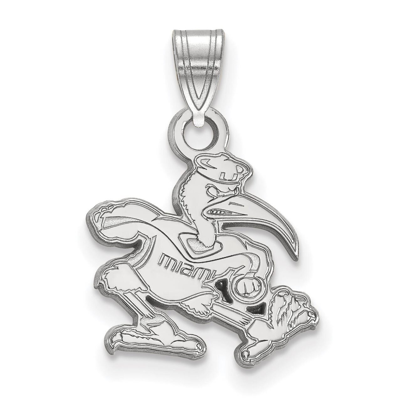 University of Miami Small Pendant Sterling Silver SS044UMF