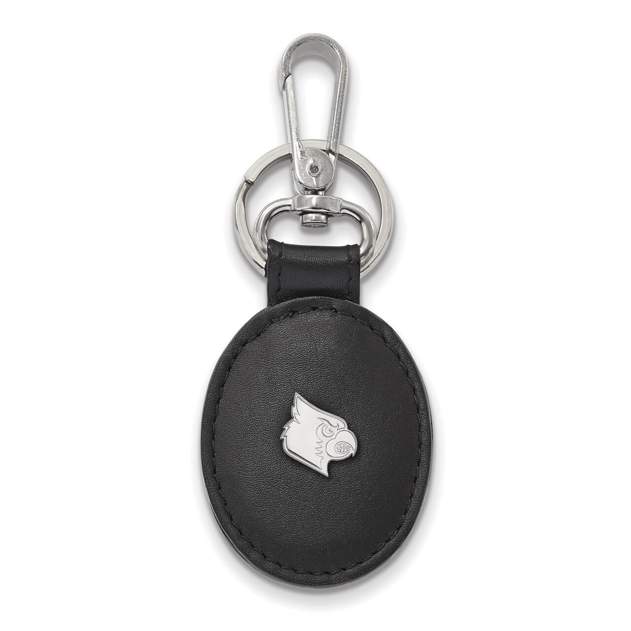 University of Louisville Black Leather Oval Key Chain Sterling Silver SS049UL-K1, MPN: SS049UL-K1, …