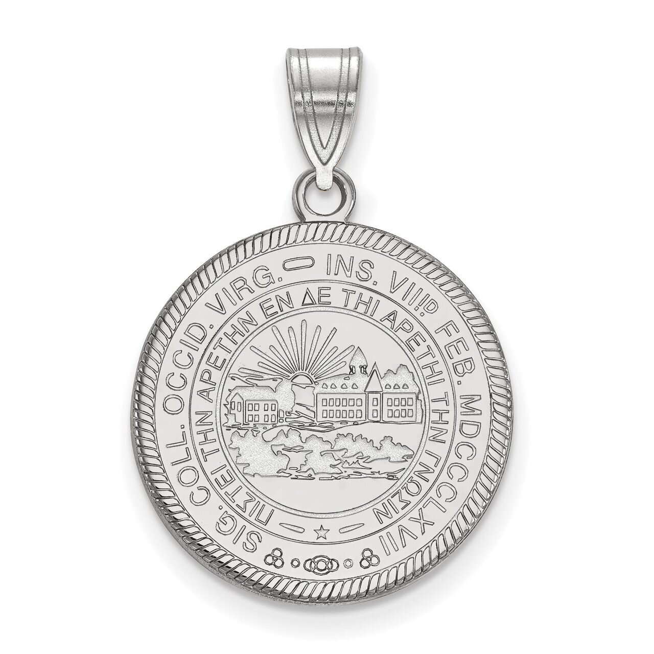 West Virginia University Large Crest Pendant Sterling Silver SS050WVU, MPN: SS050WVU, 886774722238