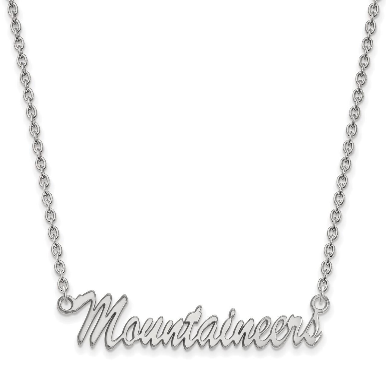 West Virginia University Medium Pendant with Chain Necklace Sterling Silver SS053WVU-18, MPN: SS053…