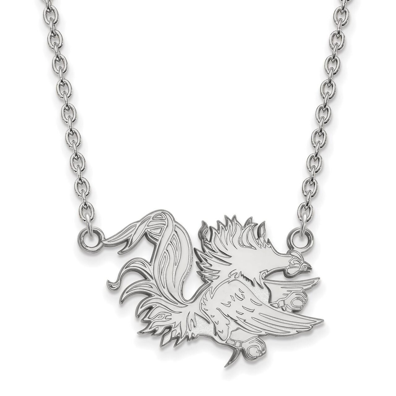 University of South Carolina Large Pendant with Chain Necklace Sterling Silver SS055USO-18, MPN: SS…
