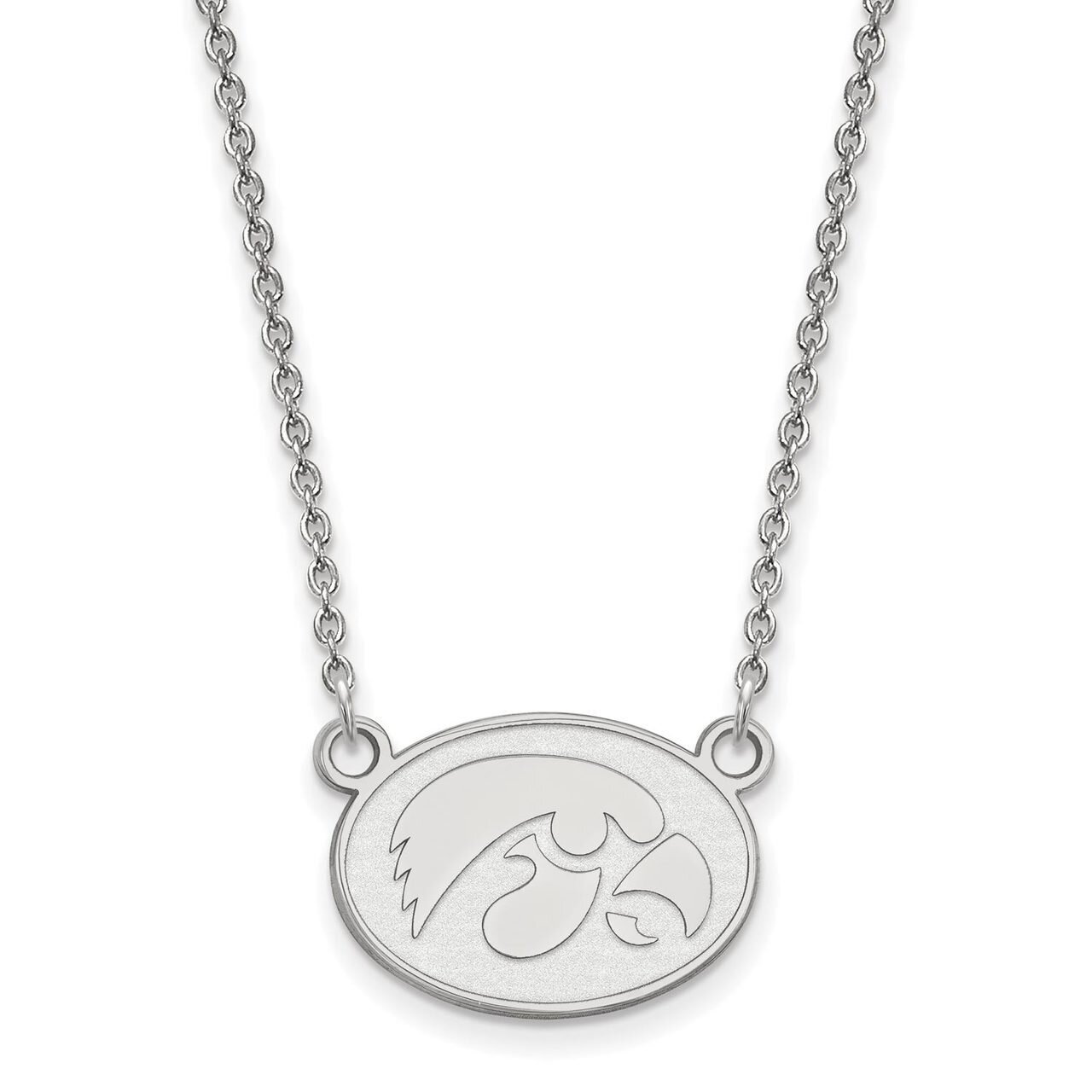 University of Iowa Small Pendant with Chain Necklace Sterling Silver SS056UIA-18