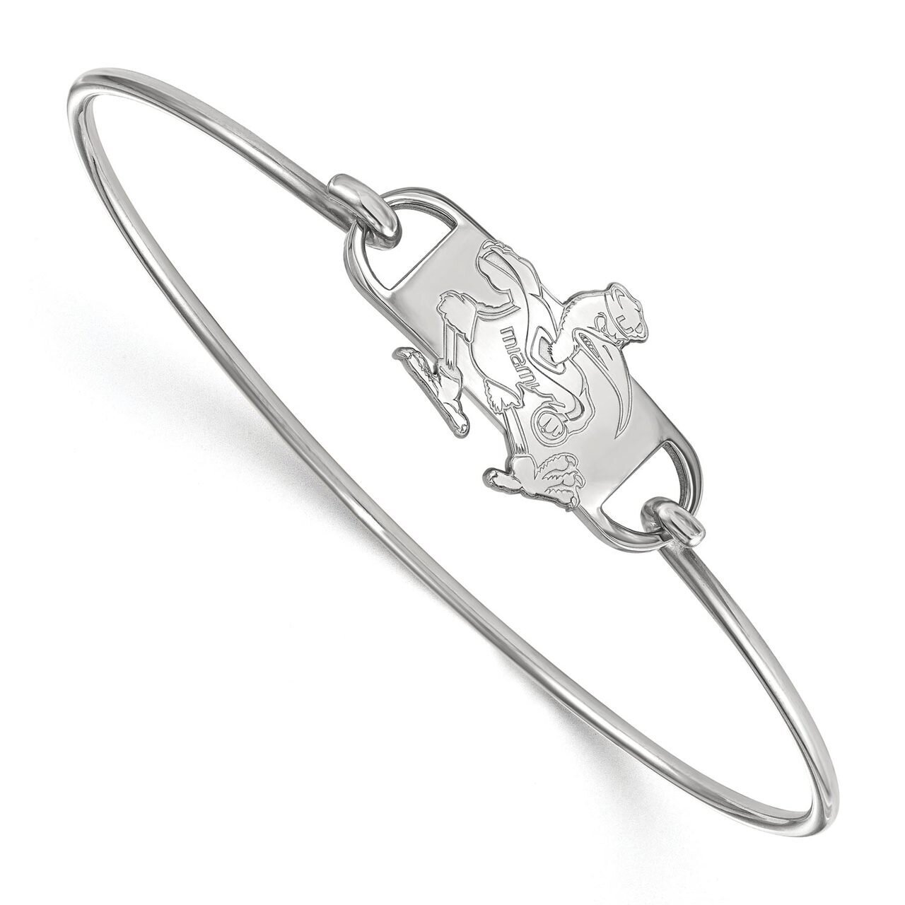 University of Miami Small Ctr Wire Bangle Sterling Silver SS061UMF-7, MPN: SS061UMF-7, 886774725512