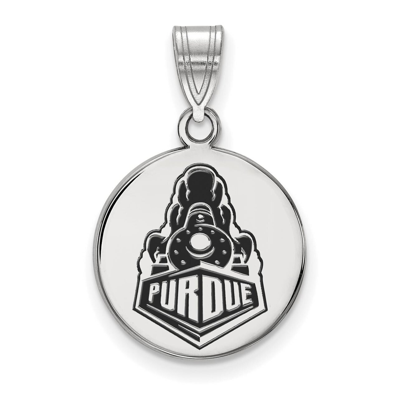 Purdue Medium Enamel Disc Pendant Sterling Silver SS064PU, MPN: SS064PU, 886774696294